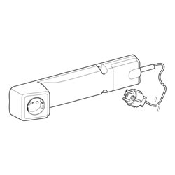 Geberit Steckdosenelement 230 V, IP 20, m Netzstecker + Bef.-Mat.