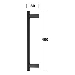 Keuco Haltegriff AXESS senkrecht, 400mm, schwarz matt