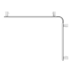 Keuco Dusch-/Wannenhandlauf AXESS 850x650mm, Alu silber-eloxiert/verchromt