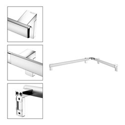 Keuco Dusch-/Wannenhandlauf AXESS 850x650mm, Alu silber-eloxiert/verchromt