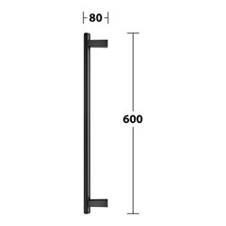 Keuco Haltegriff AXESS senkrecht, 600mm, schwarz matt