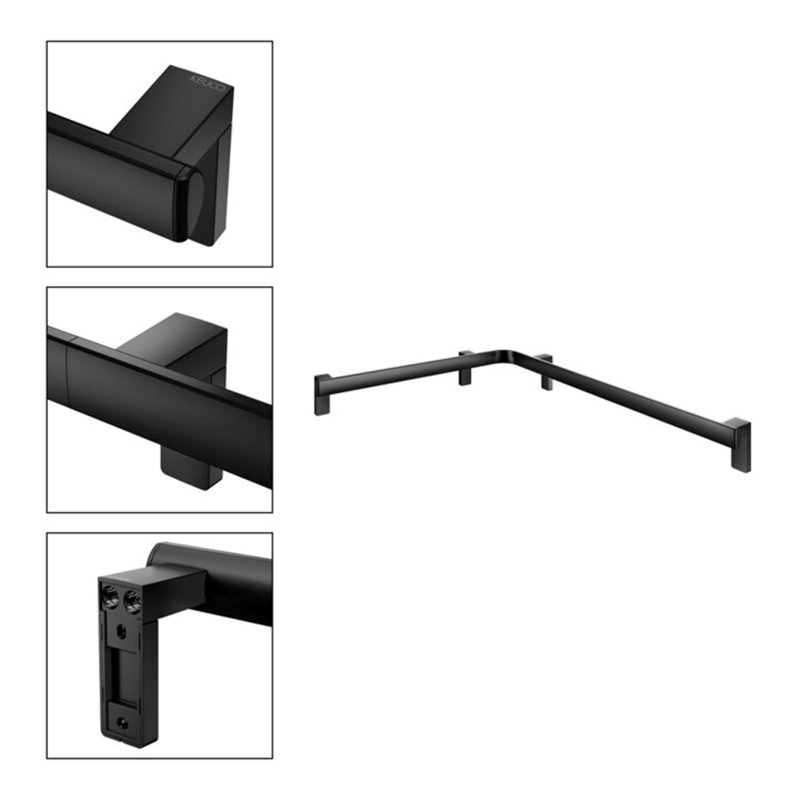 Keuco Dusch-/Wannenhandlauf AXESS 650x850mm, schwarz matt