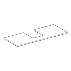 Geberit Waschtisch-Platte One 120x2x47cm, AS mi, Steinz., Marmor we/ma