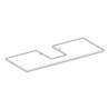 Geberit Waschtisch-Platte One 120x2x47cm, AS mi, Steinz., Marmor we/ma