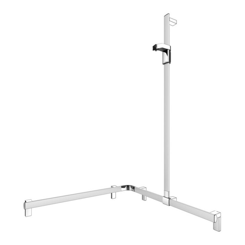 Keuco Duschhandlauf AXESS AL si-el/vc, 850/850mm, m BrSt, re Ausf