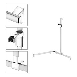 Keuco Duschhandlauf AXESS AL si-el/vc, 850/850mm, m BrSt, re Ausf