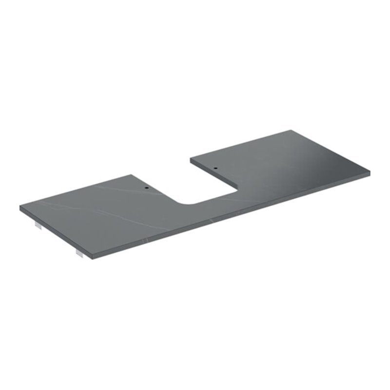 Geberit Waschtisch-Platte One 120x2x47cm, AS mi, SZ, Marmor sw/matt