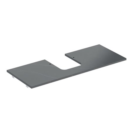 Geberit Waschtisch-Platte One 120x2x47cm, AS mi, SZ, Marmor sw/matt