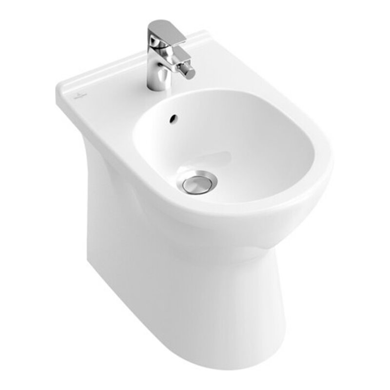 V&B Stand-Bidet O.NOVO 36x56cm, 1 Hahnloch, Überlauf, weiß