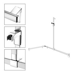 Keuco Duschhandlauf AXESS AL si-el/vc, 1150/850mm, m BrSt, re Ausf