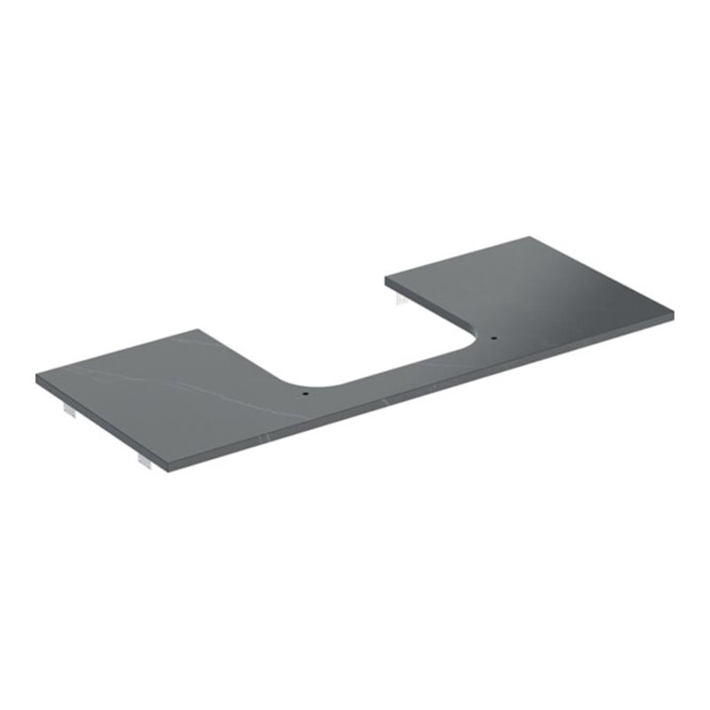 Geberit Waschtisch-Platte One 120x2x47cm, AS mi, SZ, Marmor sw/matt