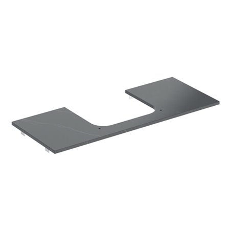 Geberit Waschtisch-Platte One 120x2x47cm, AS mi, SZ, Marmor sw/matt
