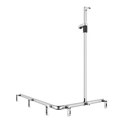 Keuco Duschhandlauf AXESS AL si-el/vc, 1150/850mm, m BrSt, li Ausf