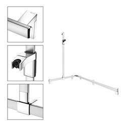 Keuco Duschhandlauf AXESS AL si-el/vc, 1150/850mm, m BrSt, li Ausf