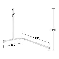 Keuco Duschhandlauf AXESS AL si-el/vc, 1150/850mm, m BrSt, li Ausf
