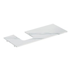 Geberit Waschtisch-Platte One 120x2x47cm, AS li, Steinz., Marmor we/ma