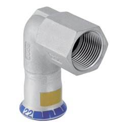 Geberit Gas-Übergangswinkel Mapress d 28xRp 1, 90G, m IG, Edelstahl