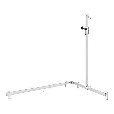 Keuco Duschhandlauf AXESS AL si-el/vc, 850/1150mm, m BrSt, re Ausf