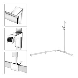 Keuco Duschhandlauf AXESS AL si-el/vc, 850/1150mm, m BrSt, re Ausf