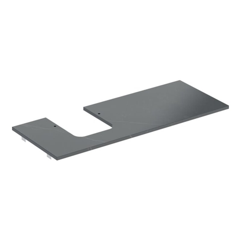 Geberit Waschtisch-Platte One 120x2x47cm, AS L, SZ, Marmor sw/matt