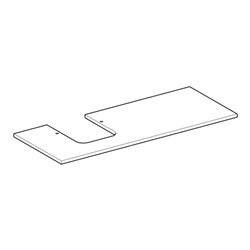 Geberit Waschtisch-Platte One 120x2x47cm, AS L, SZ, Marmor sw/matt