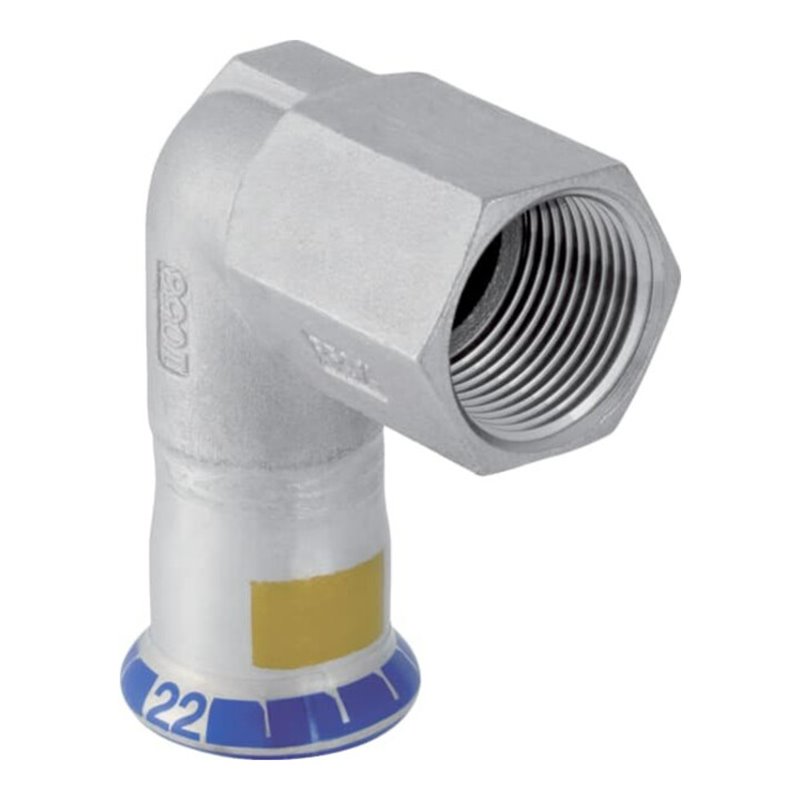 Geberit Gas-Übergangswinkel Mapress d 35xRp 1 1/4, 90G, m IG, Edelstahl