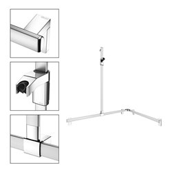 Keuco Duschhandlauf AXESS AL si-el/vc, 850/1150mm, m BrSt, li Ausf