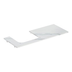 Geberit Waschtisch-Platte One 120x2x47cm, AS li, Steinz., Marmor we/ma