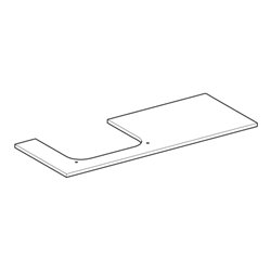 Geberit Waschtisch-Platte One 120x2x47cm, AS li, Steinz., Marmor we/ma