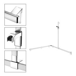 Keuco Duschhandlauf AXESS AL si-el/vc, 1150/1150mm, m BrSt, re AF