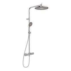 Hansa Regenbrause-Thermostat HANSAAURELIA Wandmontage, 3-strahlig, rund, chrom