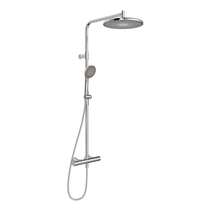 Hansa Regenbrause-Thermostat HANSAAURELIA Wandmontage, 3-strahlig, rund, chrom