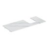 Geberit Waschtisch-Platte One 120x2x47cm, AS re, Steinz., Marmor we/ma