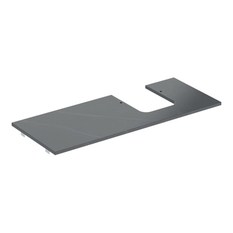 Geberit Waschtisch-Platte One 120x2x47cm, AS R, SZ, Marmor sw/matt