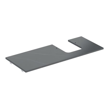 Geberit Waschtisch-Platte One 120x2x47cm, AS R, SZ, Marmor sw/matt