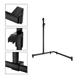 Keuco Duschhandlauf AXESS sw m, 850/850mm, m Brausestange, li Ausf