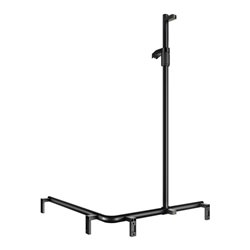 Keuco Duschhandlauf AXESS sw m, 850/850mm, m Brausestange, li Ausf