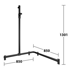 Keuco Duschhandlauf AXESS sw m, 850/850mm, m Brausestange, li Ausf