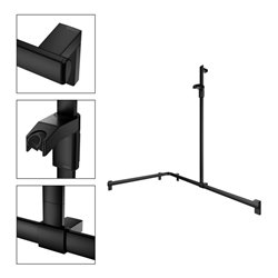 Keuco Duschhandlauf AXESS sw m, 1150/850mm, m Brausestange, re Ausf