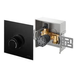 Oventrop Rücklauftemperaturregelung Unibox RTL ESG schwarz, mit Ventil und Thermostat