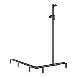 Keuco Duschhandlauf AXESS sw m, 1150/850mm, m Brausestange, li Ausf