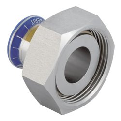 Geberit Gas-Übergang Mapress d 22mmxG 1 1/8, m ÜM, Edelstahl