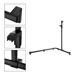 Keuco Duschhandlauf AXESS sw m, 850/1150mm, m Brausestange, re Ausf