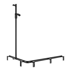 Keuco Duschhandlauf AXESS sw m, 850/1150mm, m Brausestange, re Ausf