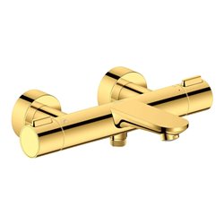 Duravit Wannen-Einhebelmischer Wave AP, Ab- und Umstellventil, Gold poliert