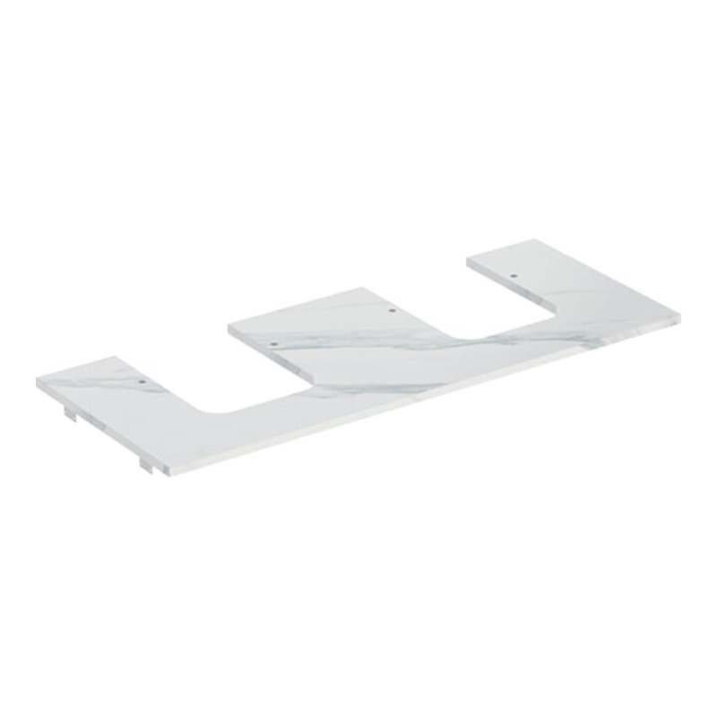 Geberit Waschtisch-Platte One 120x2x47cm, AS 2-f., SZ, Marmor we/ma