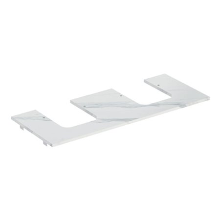 Geberit Waschtisch-Platte One 120x2x47cm, AS 2-f., SZ, Marmor we/ma
