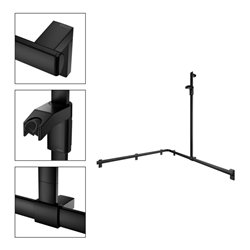 Keuco Duschhandlauf AXESS sw m, 1150/1150mm, m Brausestange, re Ausf