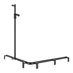 Keuco Duschhandlauf AXESS sw m, 1150/1150mm, m Brausestange, re Ausf