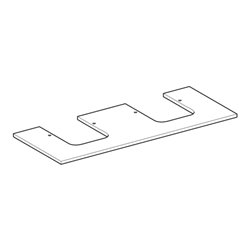 Geberit Waschtisch-Platte One 120x2x47cm, AS 2-f., SZ, Marmor sw/matt